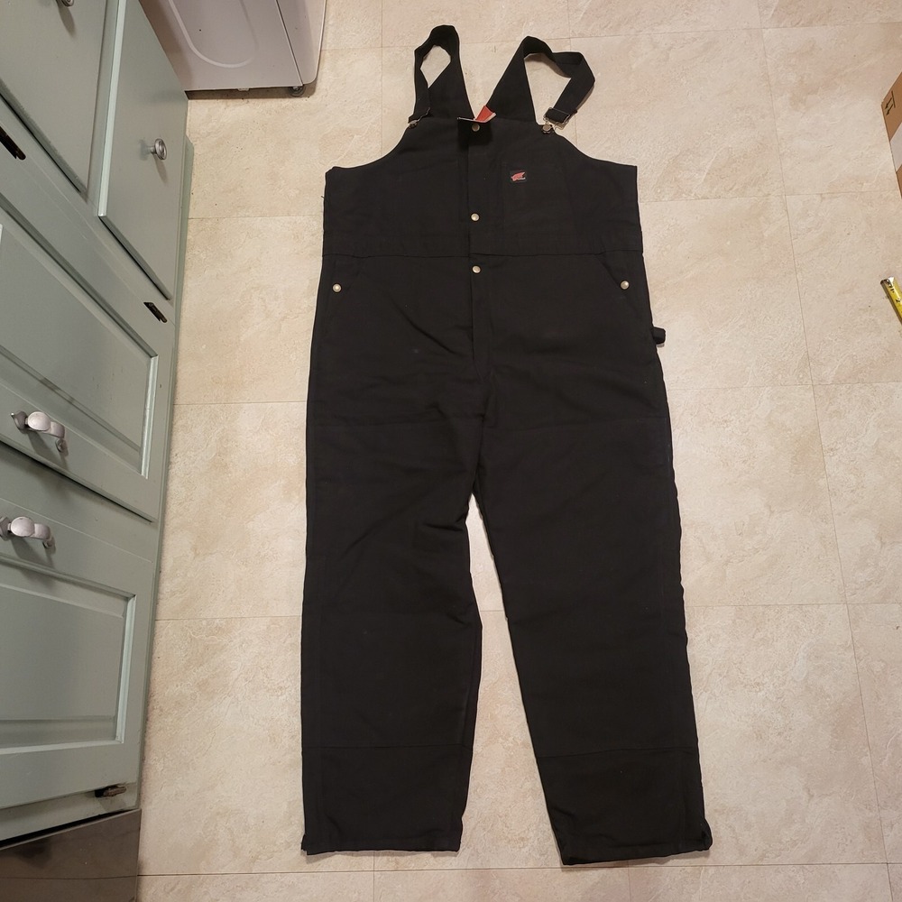 VTG Red Wing Outfitters Black USA Made Canvas Bib Overalls Mens XL XLG NWT